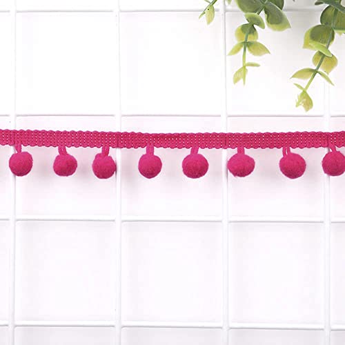 5 Yards 12mm Pompons Borte zum Basteln,Dekoband Mit Bommeln Bälle Pom Poms Fransenborte Zierband Dekoborte Nähzubehör für DIY Basteln Apparel Kleidung,Kostüme,Nähen,Dekoration,Rose 5 Yards 12mm Pompons Borte zum Basteln,Dekoband Mit Bommeln Bälle Pom Poms Fransenborte Zierband Dekoborte Nähzubehör für DIY Basteln Apparel Kleidung,Kostüme,Nähen,Dekoration,Rose von Duories