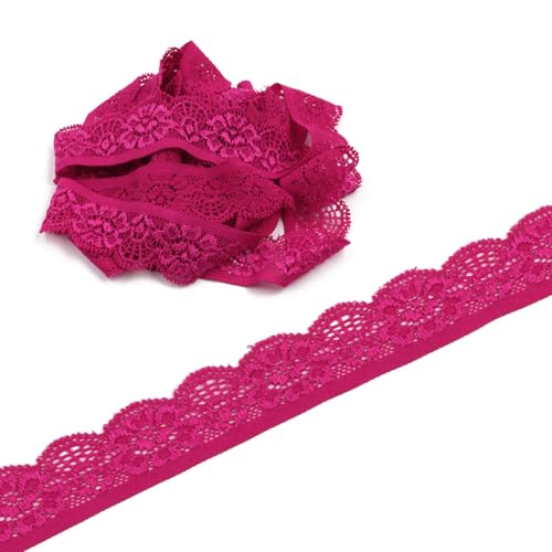 5 Yards Elastizität Spitzenband Spitzenborte, 25mm Spitzenbordüre Spitzenbesatz Dekoband Zierband Borten Bänder zum Nähen,Spitze-Borten für Handwerk Nähzubehör Kleid Hochzeit Unterwäsche, Rose 5 Yards Elastizität Spitzenband Spitzenborte, 25mm Spitzenbordüre Spitzenbesatz Dekoband Zierband Borten Bänder zum Nähen,Spitze-Borten für Handwerk Nähzubehör Kleid Hochzeit Unterwäsche, Rose von Duories