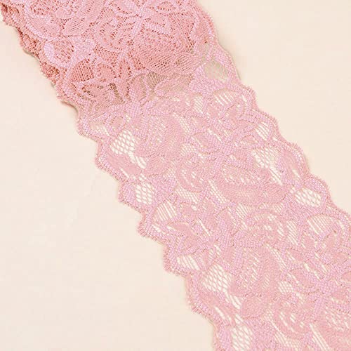 5 Yards Elastizität Spitzenbordüre Spitzenband,8cm Breite Bunte Spitzen-Blumen Borte Dekoband Zierspitze Zierband Spitzenstoff Spitzenborte für Nähen DIY Handwerk Kleidung Unterwäsche,Rosa 5 Yards Elastizität Spitzenbordüre Spitzenband,8cm Breite Bunte Spitzen-Blumen Borte Dekoband Zierspitze Zierband Spitzenstoff Spitzenborte für Nähen DIY Handwerk Kleidung Unterwäsche,Rosa von Duories