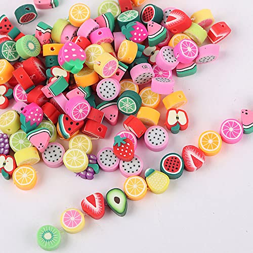 50 Stück Perlen zum Auffädeln Perlen Set, Smiley Perlen Bunte Smiley Perlen Blumenform Perlen Obst perlen DIY Bastelperlen Bunte Perlen Basteln Zubehör für Armbänder, Ohrringe, Halsketten, Geschenke von Duories