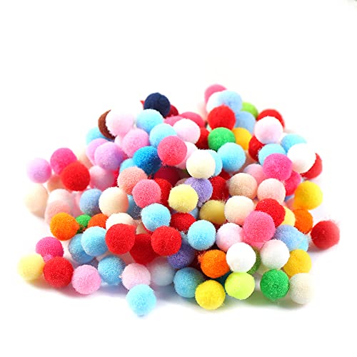 500 STK Mini Pompons zum Basteln,10mm Pompons Bälle Kleine Bommeln Kugeln, Flauschigen Bunte Pom Pom Deko Pompom Plüschbälle Bastel Zubehör für Dekorieren Verzieren Nähen DIY Handwerk,Bunte von Duories