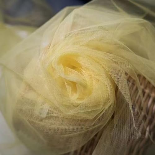 500cm x 300cm Mash Stoff Meterware, Extra Breit Softtüll Netzstoff Tüllstoff zum Nähen, Tüll Stoff für Bekleidung Gardine Tischdecken Hochzeit Vorhang Freihanddeko Tüllrock Party Deko,Gelb 500cm x 300cm Mash Stoff Meterware, Extra Breit Softtüll Netzstoff Tüllstoff zum Nähen, Tüll Stoff für Bekleidung Gardine Tischdecken Hochzeit Vorhang Freihanddeko Tüllrock Party Deko,Gelb von Duories
