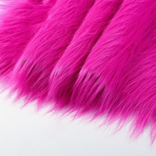 50cmx180cm Flauschige Kunstpelzband Kunstfell Band Fellstoff, Furry Faux Pelz Stoff Dekoband Zierband Plüsch Trim Plüschstoff Plüschband Borten Bänder zum Nähen Kleidung Weihnachtsdeko,Rose von Duories