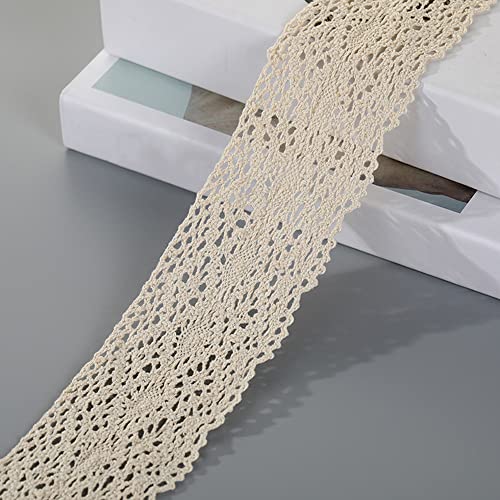 5m x 6.5cm Breite Spitzenband Spitzenbordüre Vintage Spitze-Borten Spitzenborte Baumwolle Dekoband Zierband Spitzenbesatz für DIY Nähen Basteln Kleidung Hochzeit Haus Deko Geschenk Zubehör,Stil C von Duories