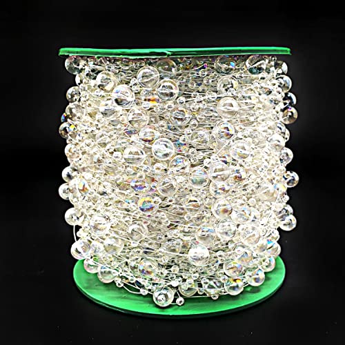 60m Perlengirlande Perlenband Perlenkette Perlenschnur Geschenkband Dekoband mit Perlen für DIY Basteln Party Tischdeko Hochzeit Braut Haarschmuck Ohrringe Halskette Brautstrauß Weihnachten,AB Color 60m Perlengirlande Perlenband Perlenkette Perlenschnur Geschenkband Dekoband mit Perlen für DIY Basteln Party Tischdeko Hochzeit Braut Haarschmuck Ohrringe Halskette Brautstrauß Weihnachten,AB Color von Duories