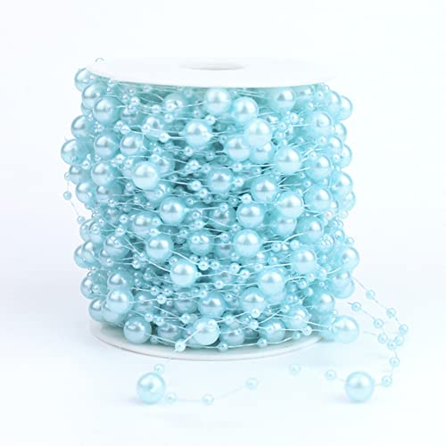 60m Perlengirlande Perlenband Perlenkette Perlenschnur Geschenkband Dekoband mit Perlen für DIY Basteln Party Tischdeko Hochzeit Braut Haarschmuck Ohrringe Halskette Brautstrauß Weihnachten,Blau 60m Perlengirlande Perlenband Perlenkette Perlenschnur Geschenkband Dekoband mit Perlen für DIY Basteln Party Tischdeko Hochzeit Braut Haarschmuck Ohrringe Halskette Brautstrauß Weihnachten,Blau von Duories