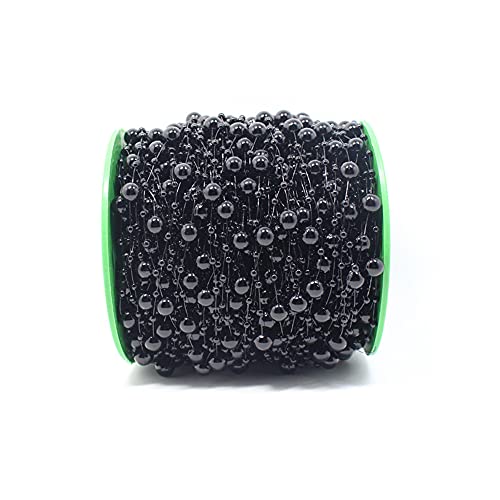 60m Perlengirlande Perlenband Perlenkette Perlenschnur Geschenkband Dekoband mit Perlen für DIY Basteln Party Tischdeko Hochzeit Braut Haarschmuck Ohrringe Halskette Brautstrauß Weihnachten,Schwarz 60m Perlengirlande Perlenband Perlenkette Perlenschnur Geschenkband Dekoband mit Perlen für DIY Basteln Party Tischdeko Hochzeit Braut Haarschmuck Ohrringe Halskette Brautstrauß Weihnachten,Schwarz von Duories