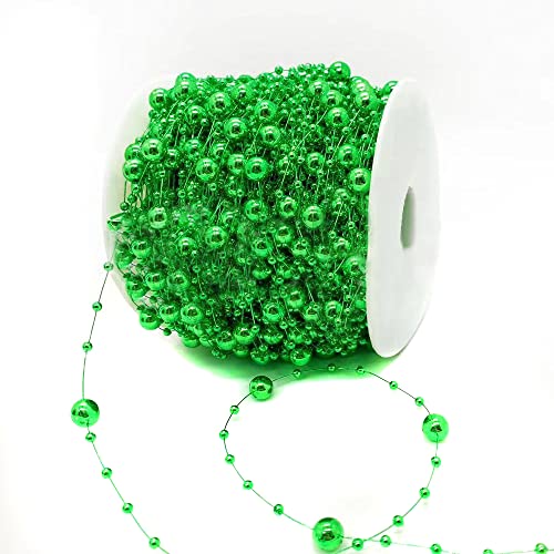 60m Perlengirlande Perlenband Perlenkette Perlenschnur Geschenkband Perlen Dekoband für DIY Basteln Party Tischdeko Hochzeit Braut Haarschmuck Ohrringe Halskette Brautstrauß Weihnachtsbaum,Grün 60m Perlengirlande Perlenband Perlenkette Perlenschnur Geschenkband Perlen Dekoband für DIY Basteln Party Tischdeko Hochzeit Braut Haarschmuck Ohrringe Halskette Brautstrauß Weihnachtsbaum,Grün von Duories