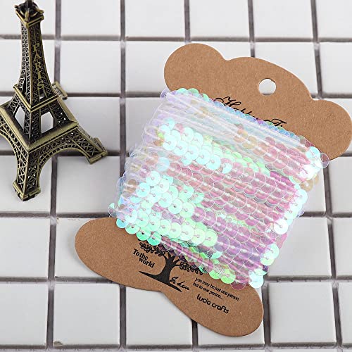6mm 10 Yards Kunststoff Pailletten Bänder Farbiges Glitzer Paillettenband Paillettenborte Pailletten-Borten Glitzer Sequins Roll Ornament Applikation für DIY Handwerk Armband Stirnband Deko,Regenbogen 6mm 10 Yards Kunststoff Pailletten Bänder Farbiges Glitzer Paillettenband Paillettenborte Pailletten-Borten Glitzer Sequins Roll Ornament Applikation für DIY Handwerk Armband Stirnband Deko,Regenbogen von Duories