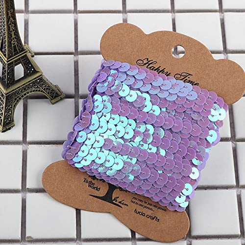 6mm 10 Yards Kunststoff Pailletten Bänder Farbiges Glitzer Paillettenband Paillettenborte Pailletten-Borten Glitzer Sequins Roll Ornament Applikation für DIY Handwerk Armband Stirnband Deko,Violett 6mm 10 Yards Kunststoff Pailletten Bänder Farbiges Glitzer Paillettenband Paillettenborte Pailletten-Borten Glitzer Sequins Roll Ornament Applikation für DIY Handwerk Armband Stirnband Deko,Violett von Duories