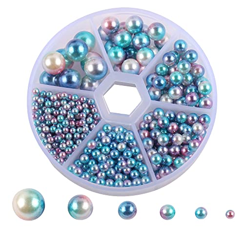 700 Stück Perlen Set, 3/4/5/6/8/10mm Glitzer Schmuckperlen Verlaufsfarben Weiß Bunt Perlen zum Kunstperlen ohne Löcher Perlen für DIY Schmuck Basteln Kleidung Ohrringe Armbänder Hochzeit,Blau-Violett 700 Stück Perlen Set, 3/4/5/6/8/10mm Glitzer Schmuckperlen Verlaufsfarben Weiß Bunt Perlen zum Kunstperlen ohne Löcher Perlen für DIY Schmuck Basteln Kleidung Ohrringe Armbänder Hochzeit,Blau-Violett von Duories