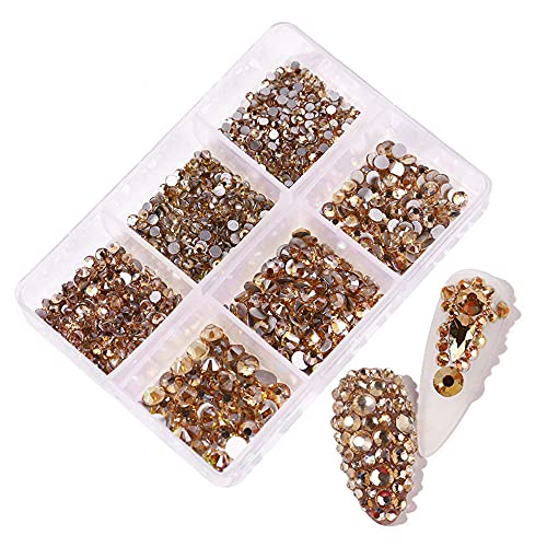 900 Stück Strasssteine Set,6 Größen Glitzersteine,Nägel Selbstklebend AB Strasssteine Deko Diamanten Hochzeit Streudeko Runde Kristall Edelsteine Schmucksteine für Basteln DIY Nagelkunst Kleidung von Duories