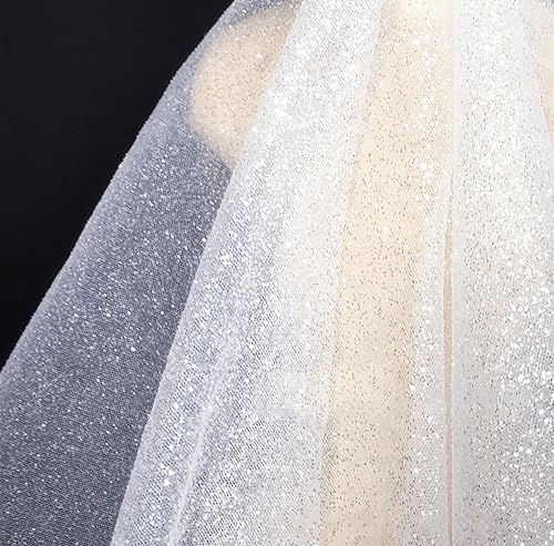 90cm x 150cm Tüllstoff Mash Stoffe Netzstoff zum Nähen,Bling Funkeln Glitzer Tüll Stoffe Dekostoff für DIY Basteln Bekleidung Tüllrock Hochzeitskleid Schleier Tischdecken Hochzeit Party Deko,Weiß 90cm x 150cm Tüllstoff Mash Stoffe Netzstoff zum Nähen,Bling Funkeln Glitzer Tüll Stoffe Dekostoff für DIY Basteln Bekleidung Tüllrock Hochzeitskleid Schleier Tischdecken Hochzeit Party Deko,Weiß von Duories