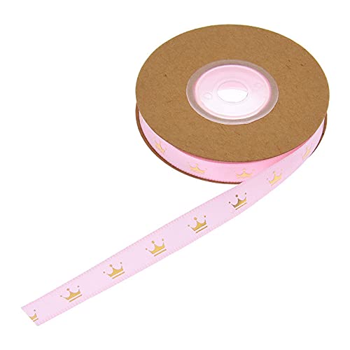 Baby Geburt Satinband Rosa,10mmx10M Schleifenband Dekoband Geschenkband Stoffband für Baby Shower Hochzeit Taufe Geburtstagsgeschenke DIY Nähen Basteln Handwerk Haarband Kuchenverpackung,Krone Baby Geburt Satinband Rosa,10mmx10M Schleifenband Dekoband Geschenkband Stoffband für Baby Shower Hochzeit Taufe Geburtstagsgeschenke DIY Nähen Basteln Handwerk Haarband Kuchenverpackung,Krone von Duories