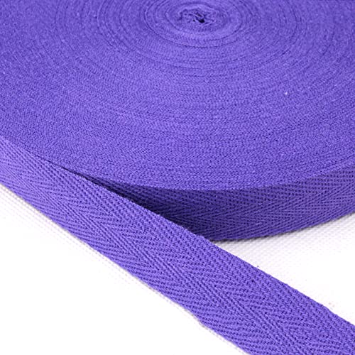 Baumwolle Schrägband,25 Yards x 20mm Einfassband Köperband Nahtband Baumwollband Textilband Fischgrätenband Köperband Wimpelband Twillband Webbing Band für Schneidern DIY-Nähen Basteln,Lavendel von Duories