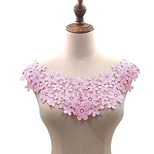 Bestickte Blumen Blüte Spitze Kragen Applikation,Stickerei Spitzenbesatz Häkelspitze Patch Spitzemotiv Applique Patches Einsatzkragen für Nähen Handwerk Kostüm Hochzeitskleid Brautkleid Deko,Rosa A Bestickte Blumen Blüte Spitze Kragen Applikation,Stickerei Spitzenbesatz Häkelspitze Patch Spitzemotiv Applique Patches Einsatzkragen für Nähen Handwerk Kostüm Hochzeitskleid Brautkleid Deko,Rosa A von Duories