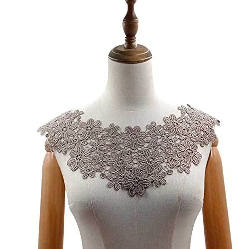 Bestickte Blumen Blüte Spitze Kragen Applikation,Stickerei Spitzenbesatz Häkelspitze Patch Spitzemotiv Applique Patches Einsatzkragen für Nähen Handwerk Kostüm Hochzeitskleid Brautkleid Deko,Braun Bestickte Blumen Blüte Spitze Kragen Applikation,Stickerei Spitzenbesatz Häkelspitze Patch Spitzemotiv Applique Patches Einsatzkragen für Nähen Handwerk Kostüm Hochzeitskleid Brautkleid Deko,Braun von Duories