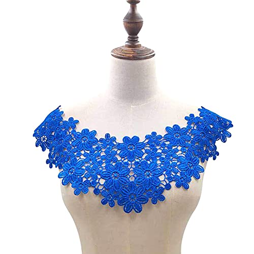 Bestickte Blumen Blüte Spitze Kragen Applikation,Stickerei Spitzenbesatz Häkelspitze Patch Spitzemotiv Applique Patches Einsatzkragen für Nähen Handwerk Kostüm Hochzeitskleid Brautkleid Deko,Blau Bestickte Blumen Blüte Spitze Kragen Applikation,Stickerei Spitzenbesatz Häkelspitze Patch Spitzemotiv Applique Patches Einsatzkragen für Nähen Handwerk Kostüm Hochzeitskleid Brautkleid Deko,Blau von Duories