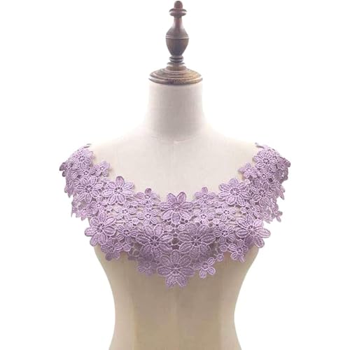 Bestickte Blumen Blüte Spitze Kragen Applikation,Stickerei Spitzenbesatz Häkelspitze Patch Spitzemotiv Applique Patches Einsatzkragen für Nähen Handwerk Kostüm Hochzeitskleid Brautkleid Deko,Violett Bestickte Blumen Blüte Spitze Kragen Applikation,Stickerei Spitzenbesatz Häkelspitze Patch Spitzemotiv Applique Patches Einsatzkragen für Nähen Handwerk Kostüm Hochzeitskleid Brautkleid Deko,Violett von Duories