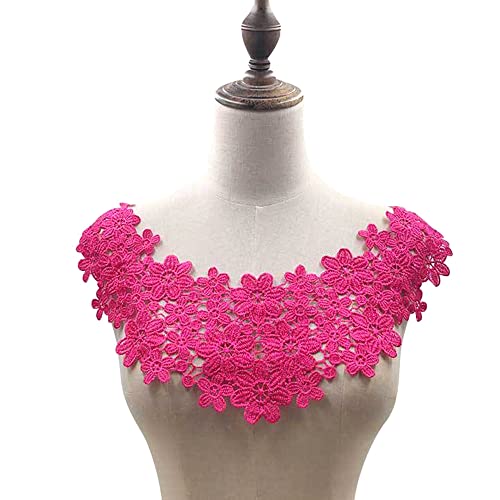 Bestickte Blumen Blüte Spitze Kragen Applikation,Stickerei Spitzenbesatz Häkelspitze Patch Spitzemotiv Applique Patches Einsatzkragen für Nähen Handwerk Kostüm Hochzeitskleid Brautkleid Deko,Rose Bestickte Blumen Blüte Spitze Kragen Applikation,Stickerei Spitzenbesatz Häkelspitze Patch Spitzemotiv Applique Patches Einsatzkragen für Nähen Handwerk Kostüm Hochzeitskleid Brautkleid Deko,Rose von Duories