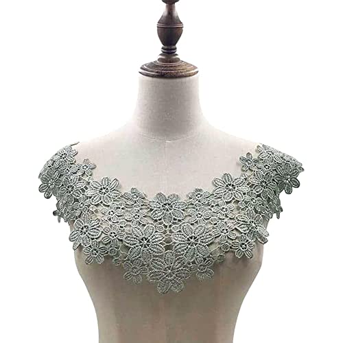 Bestickte Blumen Blüte Spitze Kragen Applikation,Stickerei Spitzenbesatz Häkelspitze Patch Spitzemotiv Applique Patches Einsatzkragen für Nähen Handwerk Kostüm Hochzeitskleid Brautkleid Deko,Grau Bestickte Blumen Blüte Spitze Kragen Applikation,Stickerei Spitzenbesatz Häkelspitze Patch Spitzemotiv Applique Patches Einsatzkragen für Nähen Handwerk Kostüm Hochzeitskleid Brautkleid Deko,Grau von Duories