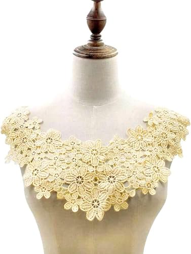 Bestickte Blumen Blüte Spitze Kragen Applikation,Stickerei Spitzenbesatz Häkelspitze Patch Spitzemotiv Applique Patches Einsatzkragen für Nähen Handwerk Kostüm Hochzeitskleid Brautkleid Deko,Beige Bestickte Blumen Blüte Spitze Kragen Applikation,Stickerei Spitzenbesatz Häkelspitze Patch Spitzemotiv Applique Patches Einsatzkragen für Nähen Handwerk Kostüm Hochzeitskleid Brautkleid Deko,Beige von Duories