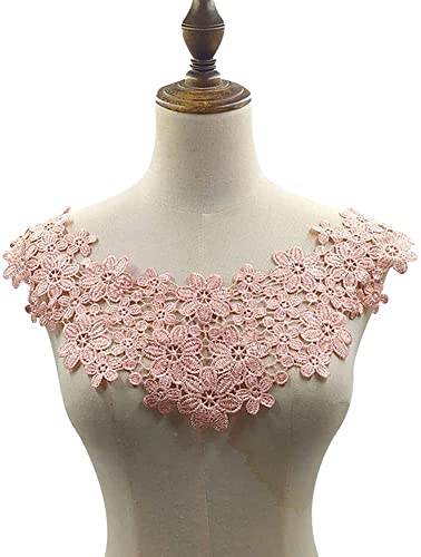 Bestickte Blumen Blüte Spitze Kragen Applikation,Stickerei Spitzenbesatz Häkelspitze Patch Spitzemotiv Applique Patches Einsatzkragen für Nähen Handwerk Kostüm Hochzeitskleid Brautkleid Deko,Rosa B Bestickte Blumen Blüte Spitze Kragen Applikation,Stickerei Spitzenbesatz Häkelspitze Patch Spitzemotiv Applique Patches Einsatzkragen für Nähen Handwerk Kostüm Hochzeitskleid Brautkleid Deko,Rosa B von Duories