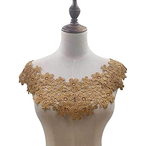 Bestickte Blumen Blüte Spitze Kragen Applikation,Stickerei Spitzenbesatz Häkelspitze Patch Spitzemotiv Applique Patches Einsatzkragen für Nähen Handwerk Kostüm Hochzeitskleid Brautkleid Deko,Kaffee Bestickte Blumen Blüte Spitze Kragen Applikation,Stickerei Spitzenbesatz Häkelspitze Patch Spitzemotiv Applique Patches Einsatzkragen für Nähen Handwerk Kostüm Hochzeitskleid Brautkleid Deko,Kaffee von Duories