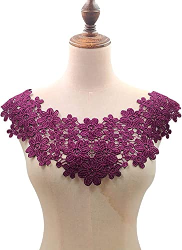 Bestickte Blumen Spitze Kragen Applikation,Stickerei Spitzenbesatz Häkelspitze Patch Spitzemotiv Applique Patches Einsatzkragen für Nähen Handwerk Kostüm Hochzeitskleid Brautkleid Deko,Dunkelviolett Bestickte Blumen Spitze Kragen Applikation,Stickerei Spitzenbesatz Häkelspitze Patch Spitzemotiv Applique Patches Einsatzkragen für Nähen Handwerk Kostüm Hochzeitskleid Brautkleid Deko,Dunkelviolett von Duories