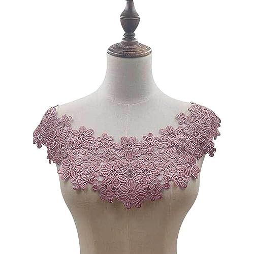 Bestickte Blumen Spitze Kragen Applikation,Stickerei Spitzenbesatz Häkelspitze Patch Spitzemotiv Applique Patches Einsatzkragen für Nähen Handwerk Kostüm Hochzeitskleid Brautkleid Deko,Altes Rosa Bestickte Blumen Spitze Kragen Applikation,Stickerei Spitzenbesatz Häkelspitze Patch Spitzemotiv Applique Patches Einsatzkragen für Nähen Handwerk Kostüm Hochzeitskleid Brautkleid Deko,Altes Rosa von Duories