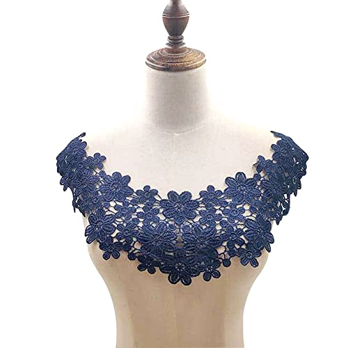 Bestickte Blumen Spitze Kragen Applikation,Stickerei Spitzenbesatz Häkelspitze Patch Spitzemotiv Applique Patches Einsatzkragen für Nähen Handwerk Kostüm Hochzeitskleid Brautkleid Deko,Dunkelblau Bestickte Blumen Spitze Kragen Applikation,Stickerei Spitzenbesatz Häkelspitze Patch Spitzemotiv Applique Patches Einsatzkragen für Nähen Handwerk Kostüm Hochzeitskleid Brautkleid Deko,Dunkelblau von Duories