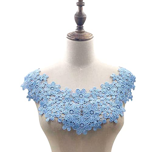 Bestickte Blumen Spitze Kragen Applikation,Stickerei Spitzenbesatz Häkelspitze Patch Spitzemotiv Applique Patches Einsatzkragen für Nähen Handwerk Kostüm Hochzeitskleid Brautkleid Deko,Himmelblau Bestickte Blumen Spitze Kragen Applikation,Stickerei Spitzenbesatz Häkelspitze Patch Spitzemotiv Applique Patches Einsatzkragen für Nähen Handwerk Kostüm Hochzeitskleid Brautkleid Deko,Himmelblau von Duories