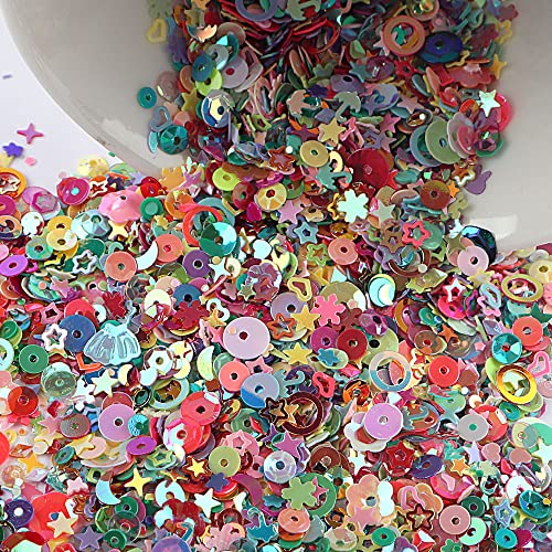 Bunt Pailletten zum Basteln, Glitzer Sequins Lose Pailletten DIY Irisierend Pailletten Bling Bling Pailletten Deko für Kunsthandwerk Kleidung Handyhülle Scrapbook Spielzeug Party,20g Mischfarbe B Bunt Pailletten zum Basteln, Glitzer Sequins Lose Pailletten DIY Irisierend Pailletten Bling Bling Pailletten Deko für Kunsthandwerk Kleidung Handyhülle Scrapbook Spielzeug Party,20g Mischfarbe B von Duories