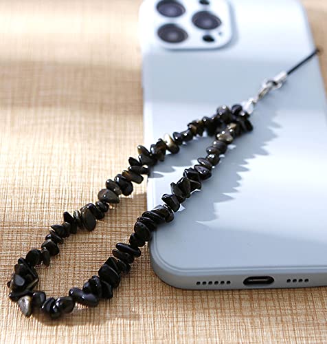 Bunte Natürlicher Kristallstein Kies Handykette,Universal Handy Handschlaufe Handy Charm Handgelenk Handy Lanyard Perlen Kette Telefonkette Handyschmuck Schlüssel Taschen Handy Anhänger,Schwarz Bunte Natürlicher Kristallstein Kies Handykette,Universal Handy Handschlaufe Handy Charm Handgelenk Handy Lanyard Perlen Kette Telefonkette Handyschmuck Schlüssel Taschen Handy Anhänger,Schwarz von Duories