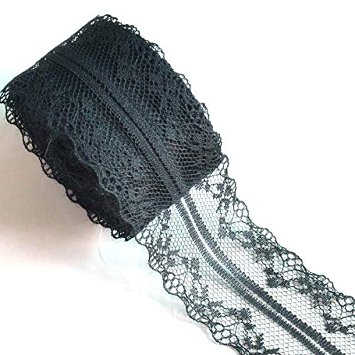 Bunte Spitzenband Spitzenbordüre,4cm x 10m Vintage Spitzen Band Geschenkband Dekoband Spitzenborte Lace Trim Ribbon für Hochzeit,Nähen,Blumen,Partys,Dekorationen,Geschenkverpackungen,Schwarz Bunte Spitzenband Spitzenbordüre,4cm x 10m Vintage Spitzen Band Geschenkband Dekoband Spitzenborte Lace Trim Ribbon für Hochzeit,Nähen,Blumen,Partys,Dekorationen,Geschenkverpackungen,Schwarz von Duories