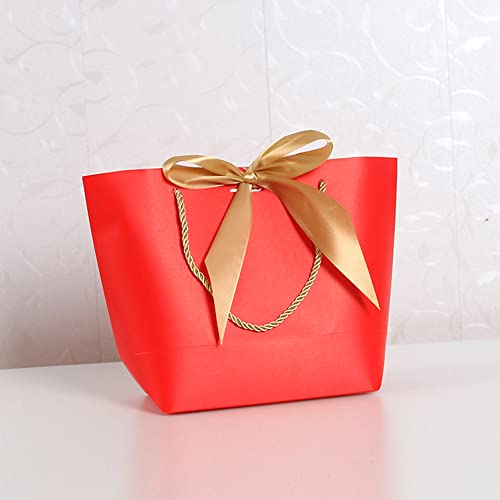 Duories 10 Stück Papiertüten Geschenktüte mit Schleifenbändern,21x14x16x7cm Geschenktaschen mit Griffen zum Verpacken von Geschenken für Geburtstag Hochzeit Feier Party Weihnachten Erntedankfest,Rot Duories 10 Stück Papiertüten Geschenktüte mit Schleifenbändern,21x14x16x7cm Geschenktaschen mit Griffen zum Verpacken von Geschenken für Geburtstag Hochzeit Feier Party Weihnachten Erntedankfest,Rot von Duories