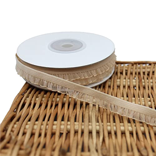 Duories 10 Yards 1 cm Rüschenspitze an Einer Seite,Elastische Spitze mit Rüschen,Einseitig Geraffte Rüschen Chiffonband,Spitze Band Spitzenbesatz,Für Kleidungsdekorationszubehör,Teint Duories 10 Yards 1 cm Rüschenspitze an Einer Seite,Elastische Spitze mit Rüschen,Einseitig Geraffte Rüschen Chiffonband,Spitze Band Spitzenbesatz,Für Kleidungsdekorationszubehör,Teint von Duories
