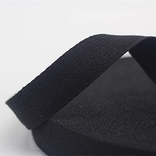 Duories 10 Yards Nähtechnik Köperband Baumwoll Schrägband Textilband Baumwoll Gurtband Nahtband für Taschen,Umhängetaschen,Handtaschen,Basteln Nähen DIY Handwerk,15 Farben und 5 breites(Schwarz,32mm) von Duories