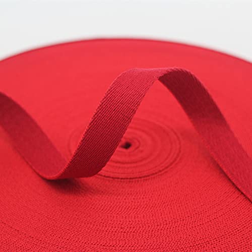 Duories 10 Yards Nähtechnik Köperband Baumwoll Schrägband Textilband Baumwoll Gurtband Nahtband für Taschen,Umhängetaschen,Handtaschen,Basteln Nähen DIY Handwerk,15 Farben und 5 breites(rot,32mm) von Duories