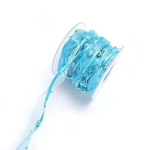 Duories 10m Perlengirlande mit Organza,8+3mm Perlenband,Geschenkband,Trendyband,Schleifenband,Dekoband Hängedeko Tischdeko Dekokette für Hochzeit Weihnachten Taufe Geburtstagsgeschenke,Blau Duories 10m Perlengirlande mit Organza,8+3mm Perlenband,Geschenkband,Trendyband,Schleifenband,Dekoband Hängedeko Tischdeko Dekokette für Hochzeit Weihnachten Taufe Geburtstagsgeschenke,Blau von Duories