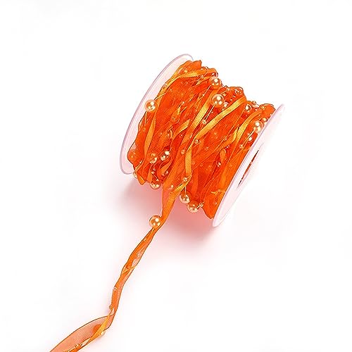 Duories 10m Perlengirlande mit Organza,8+3mm Perlenband,Geschenkband,Trendyband,Schleifenband,Dekoband Hängedeko Tischdeko Dekokette für Hochzeit Weihnachten Taufe Geburtstagsgeschenke,Orange Duories 10m Perlengirlande mit Organza,8+3mm Perlenband,Geschenkband,Trendyband,Schleifenband,Dekoband Hängedeko Tischdeko Dekokette für Hochzeit Weihnachten Taufe Geburtstagsgeschenke,Orange von Duories