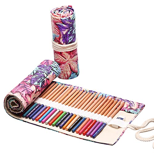 Duories 12 Löcher Handgefertigter Canvas-Bleistiftwickel,Unisex Federmäppchen Pencil Case Bleistift Wrap Kasten Bleistifthalter Schreibwarenbeutel Bleistift Beutel für Künstler Schule Büro,Ahornblatt Duories 12 Löcher Handgefertigter Canvas-Bleistiftwickel,Unisex Federmäppchen Pencil Case Bleistift Wrap Kasten Bleistifthalter Schreibwarenbeutel Bleistift Beutel für Künstler Schule Büro,Ahornblatt von Duories