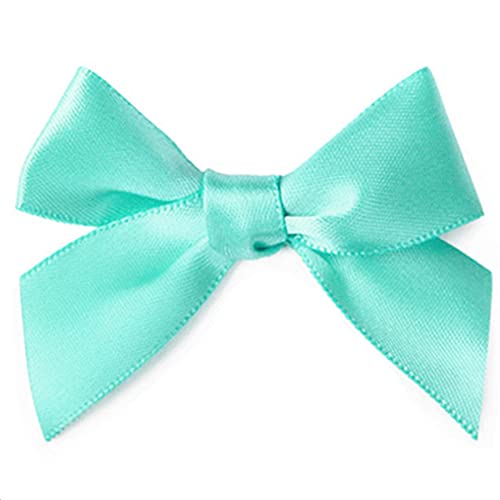Duories 20 StüCk Klein Satinschleife Bandschleife geschenkband Handgemacht Satinband Bowknot für Geschenkverpackung,Handgemachtes DIY, Hochzeits(Blau) von Duories
