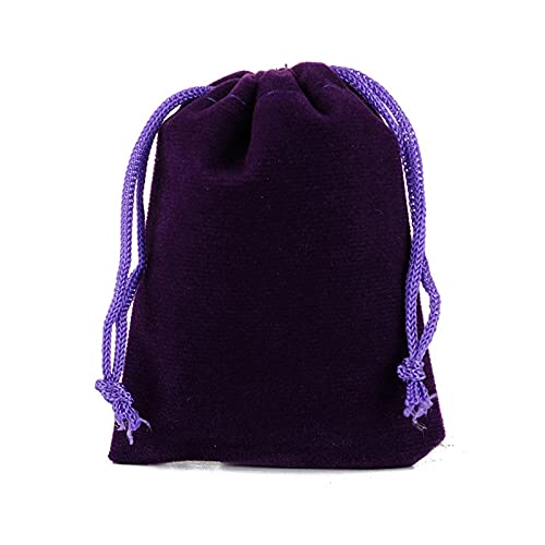 Duories 20 Stück Gemischt Weicher Stoff Samtbeutel Samttaschen Schmuckbeutel mit Kordelzug Samtsäckchen Wiederverwendbare Kordelzug Geschenk Tasche für Weihnachten Party Hochzeit Bankett,8x10cm Lila von Duories