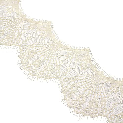 Duories 3 Yards 9.5cm Elastizität Spitzenband Vintage Spitze-Borten Spitzenbordüre Zierband Spitzenstoff Spitze Borte lace Trim für Nähen DIY Handwerk Hochzeit Tischdeko Kleidung Deko Geschenk,Beige Duories 3 Yards 9.5cm Elastizität Spitzenband Vintage Spitze-Borten Spitzenbordüre Zierband Spitzenstoff Spitze Borte lace Trim für Nähen DIY Handwerk Hochzeit Tischdeko Kleidung Deko Geschenk,Beige von Duories