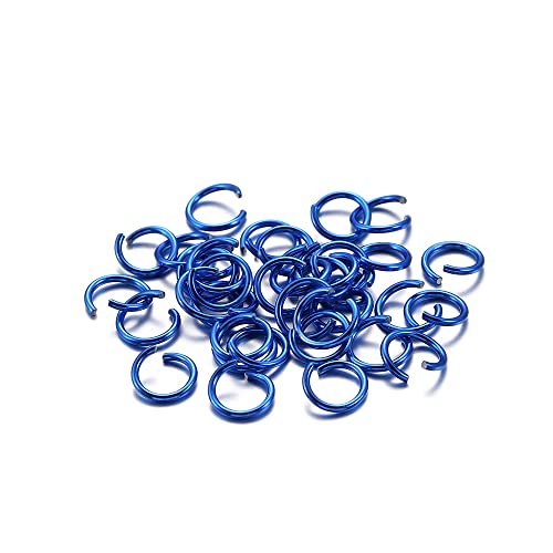 Duories 300 Stück Biegeringe,Offenem Bindering,Aluminiumring mit Öffnung,Spaltringe Verbindungsringe,für die Herstellung von hängenden Ornamenten,DIY Kunsthandwerk,Halsketten,Armbändern,Blau,1 * 10mm von Duories