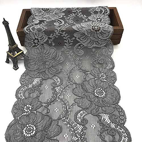 Duories 5 Yards 18cm Breit spitzenband Vintage Spitze Borte Spitzenbordüre Weiss Spitzenborte zum Basteln für Nähen Handwerk Hochzeit Weihnachten Tischdeko Geschenke Deko Geschenkband,Dunkelgrau Duories 5 Yards 18cm Breit spitzenband Vintage Spitze Borte Spitzenbordüre Weiss Spitzenborte zum Basteln für Nähen Handwerk Hochzeit Weihnachten Tischdeko Geschenke Deko Geschenkband,Dunkelgrau von Duories