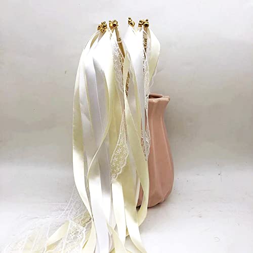 Duories 50 STK Seidenfeenstab mit Glöcken,Hochzeit Luftschlangen Ribbon Spitzenfeenstab Zauberstäbe Hochzeitsbändern Glücksstäbe Wedding Wands für Hochzeit Geburtstage Weihnachten Partys Babypartys, Duories 50 STK Seidenfeenstab mit Glöcken,Hochzeit Luftschlangen Ribbon Spitzenfeenstab Zauberstäbe Hochzeitsbändern Glücksstäbe Wedding Wands für Hochzeit Geburtstage Weihnachten Partys Babypartys, von Duories