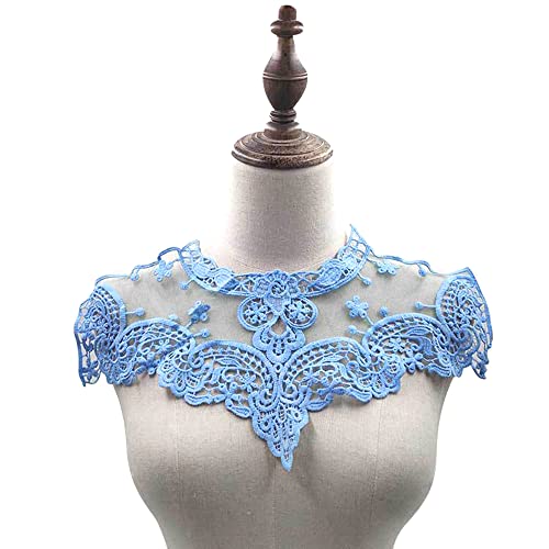 Duories Bestickte Tüll Spitze Kragen Applikation,Spitze Patch Spitzemotiv Applique Patches Einsatzkragen für Nähen DIY Handwerk Kostüm Kleidung Hochzeitskleid Deko am Ausschnitt,Himmelblau Duories Bestickte Tüll Spitze Kragen Applikation,Spitze Patch Spitzemotiv Applique Patches Einsatzkragen für Nähen DIY Handwerk Kostüm Kleidung Hochzeitskleid Deko am Ausschnitt,Himmelblau von Duories
