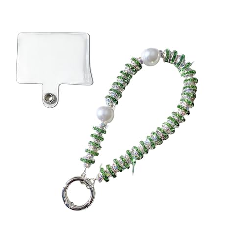 Duories Glitzer Strass Perlen Handykette Universal,Handy Perlen Schlüsselband, Handyanhänger Handyschmuck Handschlaufe Handygurt Armband Handyband Handgelenkschlaufe Schlüsselanhänger für Damen,Grün Duories Glitzer Strass Perlen Handykette Universal,Handy Perlen Schlüsselband, Handyanhänger Handyschmuck Handschlaufe Handygurt Armband Handyband Handgelenkschlaufe Schlüsselanhänger für Damen,Grün von Duories